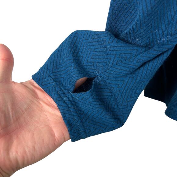 Icebreaker Merino Wool Navy Blue Baselayer Crew Neck Long Sleeve Men's Shirt L - Picture 5 of 5